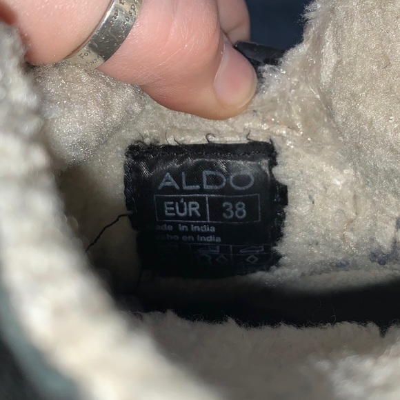 Aldo short black booties size 38 = sz 8 - Picture 7 of 7